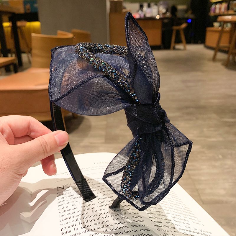韩国蕾丝带齿防滑发发箍女百搭简约气质钉珠外带洗脸头箍网红卡子