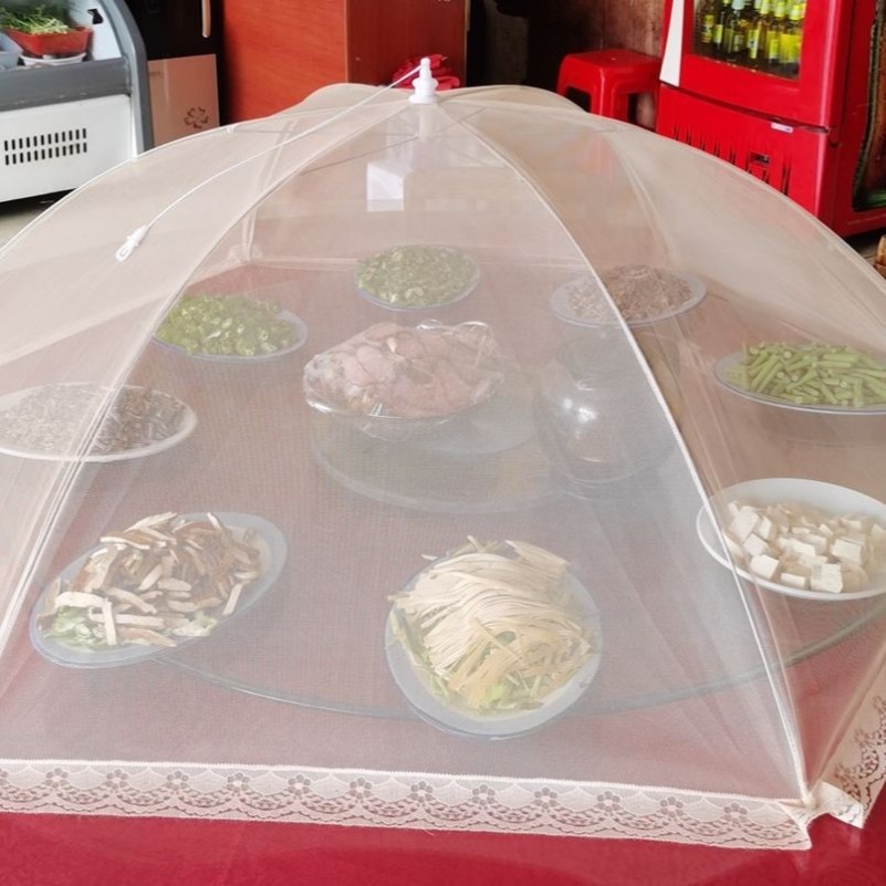 圆形防蚊网纱菜罩商用家用防蝇罩大号小号餐桌罩盖菜罩剩菜饭罩子
