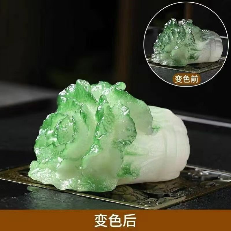 茶宠摆件招财貔貅财源滚滚金蟾茶桌茶盘茶台功夫变色白菜变色可养