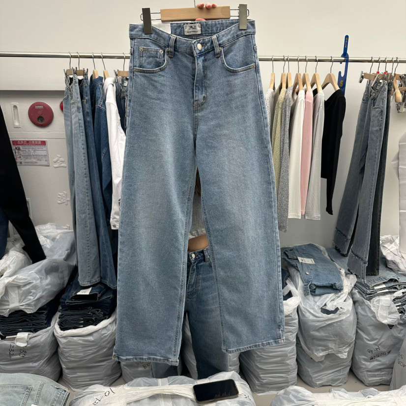 现货~PAI韩国正品小众设计师品牌2026春款高腰休闲直筒牛仔裤女