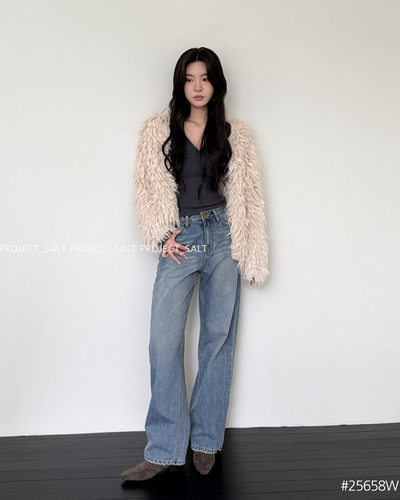 现~PROJECT SALT韩国正品小众设计师25新款时髦直筒牛仔裤女