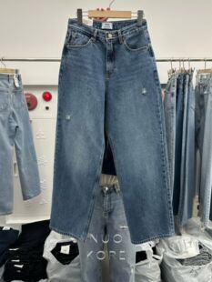 现货～PAI韩国正品小众设计师品牌2026春款百搭水洗蓝直筒牛仔裤