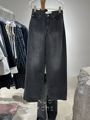 现货~NEROLI 36韩国正品小众设计师品牌2026春款高腰直筒牛仔裤女