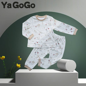 YaGoGo婴幼儿纯棉分体套装家居打底衣春秋睡衣匹马棉宝宝秋冬内衣