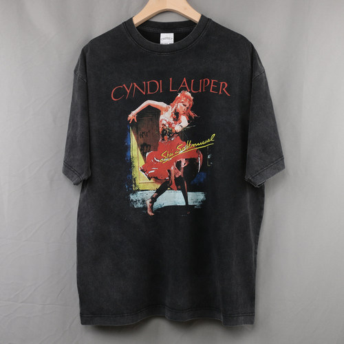Cyndi Lauper短袖T恤辛迪劳帕She's So Unusual她非比寻常男女Tee