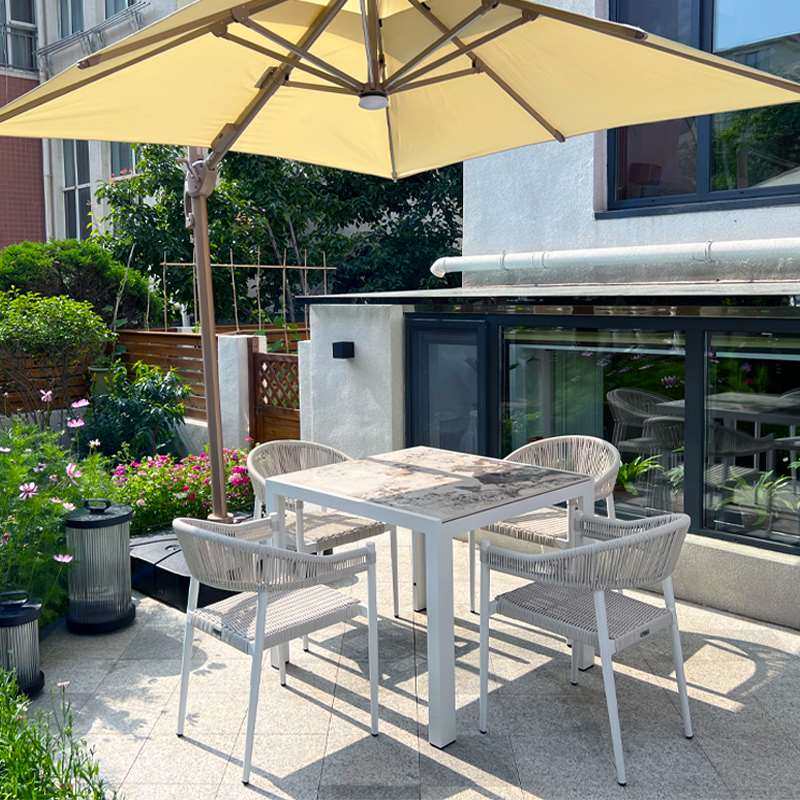 馨宁居户外桌椅庭院花园露台休闲藤编椅子组合露天防水防晒藤椅