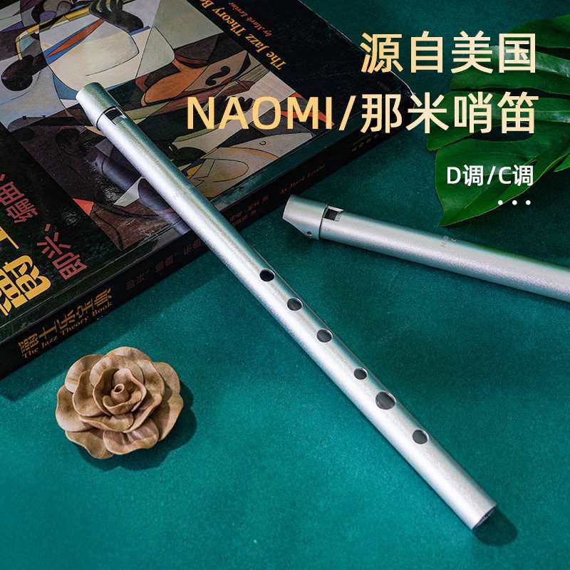 美国naomi爱尔兰哨笛六孔初学笛子c调d调风笛全金属锡笛