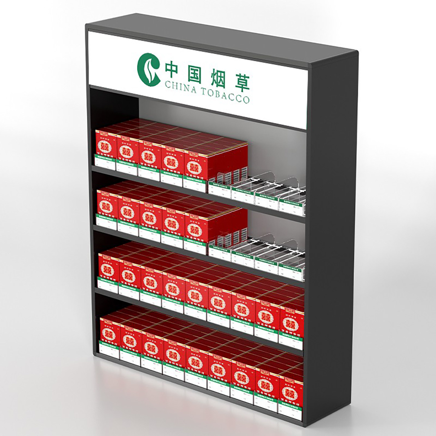 烟柜挂墙式烟架子展示架推烟器便利店超市香烟架展示柜背柜摆烟架
