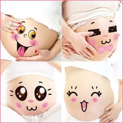 孕妇照肚皮贴纸肚脐贴画孕妈拍照大肚贴可爱影楼写真
