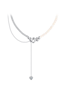 tripletipsy淡水珍珠爱心项链