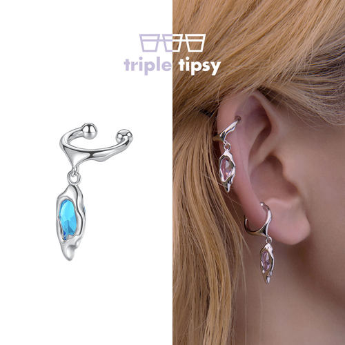 triple tipsy酒心硬糖耳夹无需耳洞 周笔畅姚弛同款 情侣同款