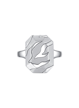 tripletipsy虎纹双色拼接开口戒