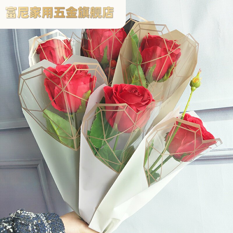 包装包装包装鲜花材料钻石防水单只单支袋玫瑰花教师节花盒玫瑰花