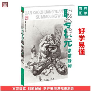 联考状元素描静物2019青美文化素描基础入门单人组合静物临摹范本结构明暗范画对临步骤技法院校联高考国美术书籍