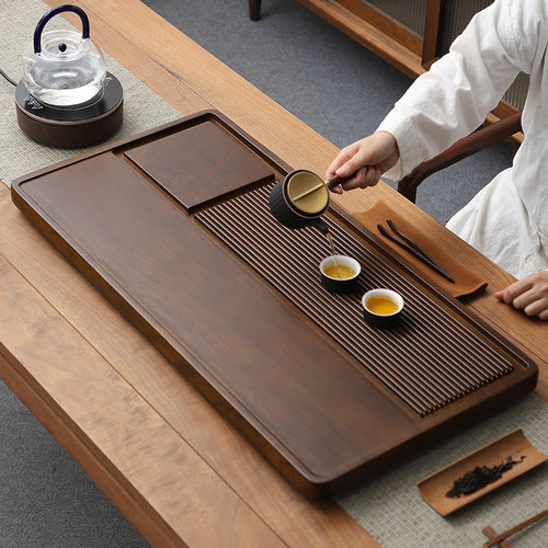 简约轻奢竹木材质整块茶盘