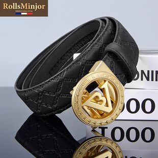 牛皮裤 劳斯名爵高端皮带男款 正品 腰带2025新款 带潮流 真皮商务男士