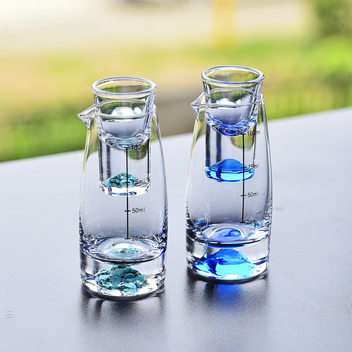 冰蓝白酒分酒器国潮蓝山绿松石