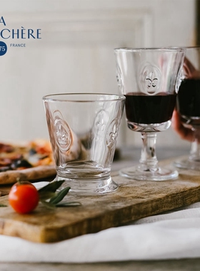 法国LAROCHERE鸢尾花酒杯 宫廷风复古玻璃葡萄酒杯果汁杯鸡尾酒杯