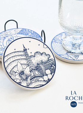 【专属定制】LAROCHERE法国故事系列陶瓷手工杯垫 高品质浪漫法式