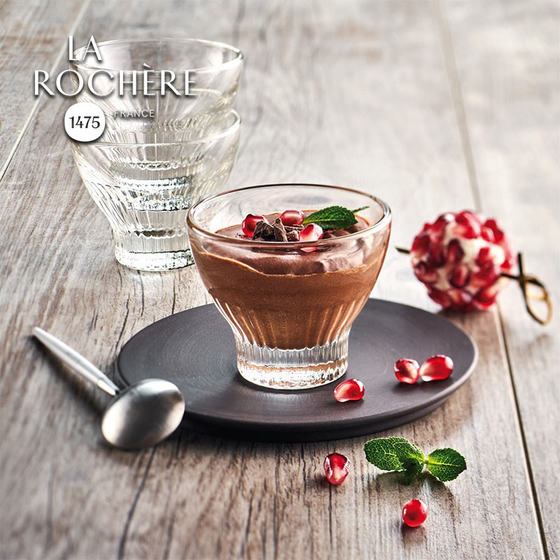法国la rochere玻璃杯创意甜品杯家用餐厅小食碗酸奶燕窝甜点容器