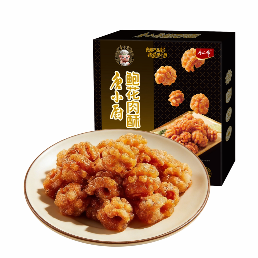 唐人神唐小厨鲍花肉酥400g一盒油炸酥肉脆香空气炸锅加热半成品