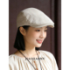 日系棉质前进帽简约纯色百搭报童帽子春夏复古气质鸭舌帽画家帽女