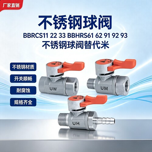 BBRCS BBCCS11 22 33 BBHRS61 62 91 92 93 不锈钢球阀替代米S米