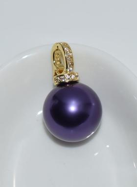 南洋珍珠吊坠珍珠项链坠海贝珠项链澳白珍珠项链坠轻奢贝珠