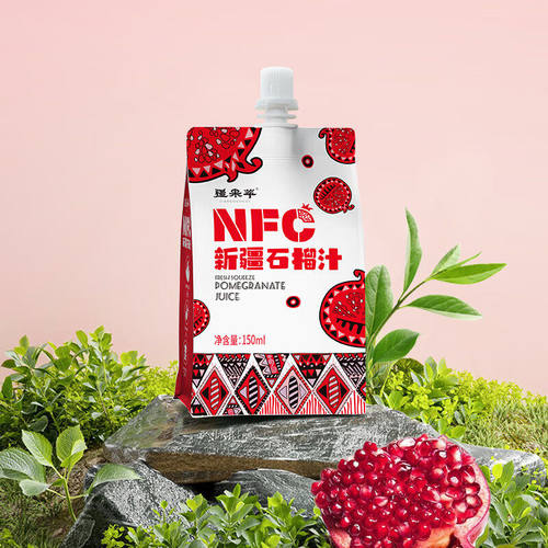 疆果萃新疆NFC鲜榨石榴汁非浓缩石榴原汁150ml*10袋礼盒装零添加