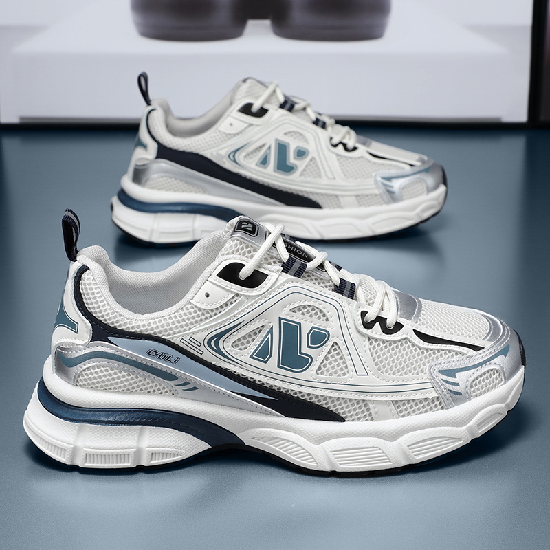 古雀文艺轻复古男鞋时尚休闲运动潮鞋新款男士2024学生网面鞋子