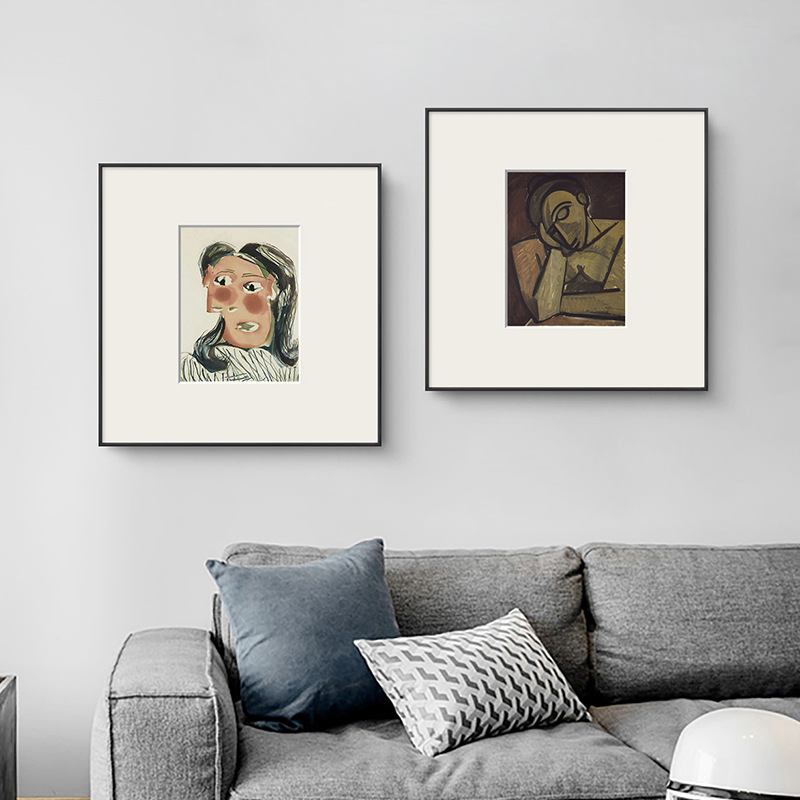 毕加索人物抽象艺术装饰画小众设计师推荐挂画样板间书房玄关壁画图片