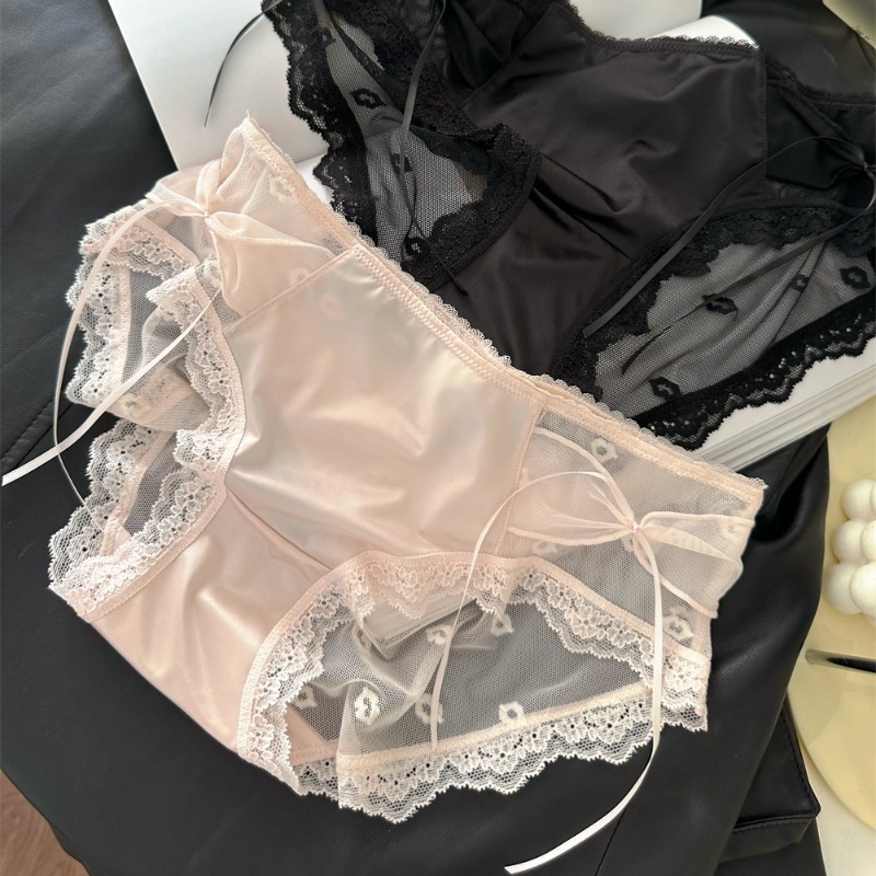 法式奢华缎面蕾丝内裤女性感24