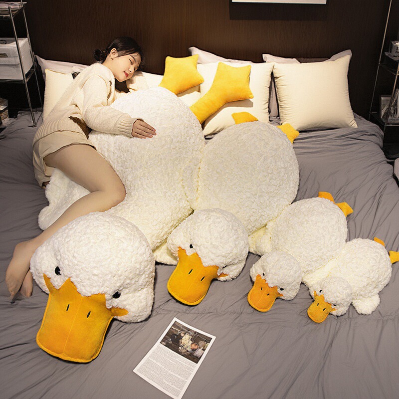 可爱大白鸭子公仔玩偶抱枕女生睡觉儿童布娃娃毛绒玩具生日礼物男