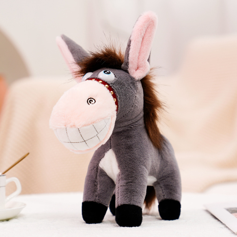 丑萌玩偶小毛驴毛绒玩具马公仔仿真驴子宝宝睡觉安抚娃娃生日礼物