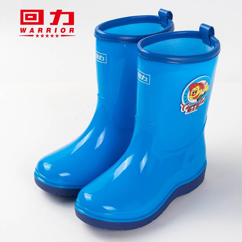 回力新款包边儿童雨鞋男童女童学生大童雨天防滑水鞋中筒雨靴胶鞋