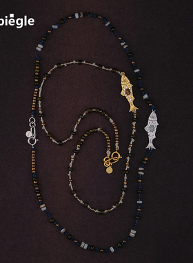 Espiegle【新品】三文鱼与白天的眼睛系列olive宝石绳编织项链