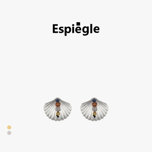 Espiegle三文鱼与白天的眼睛系列pari贝壳编珠耳饰