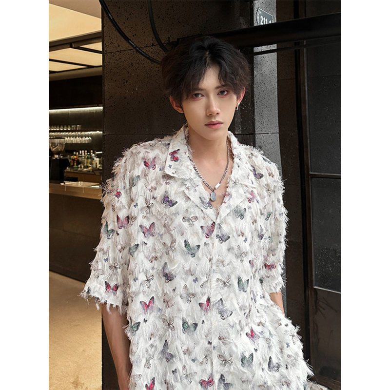 流苏碎花长袖衬衣防晒服外套