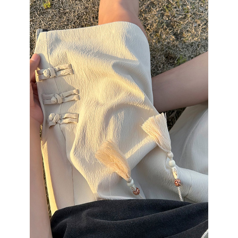 新中式国风春山盘扣短裤潮牌