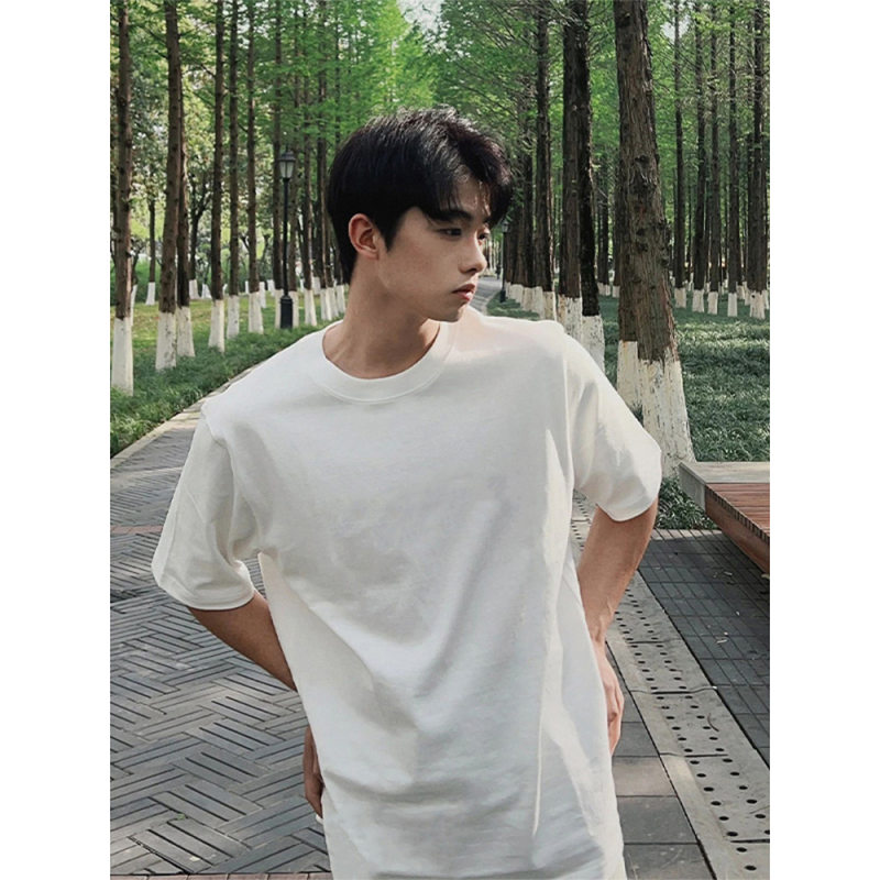 性张力穿搭垫肩短袖t恤男款