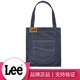 Lee男女牛仔丹宁帆布单肩包大学生上课包手提购物袋托特通勤包