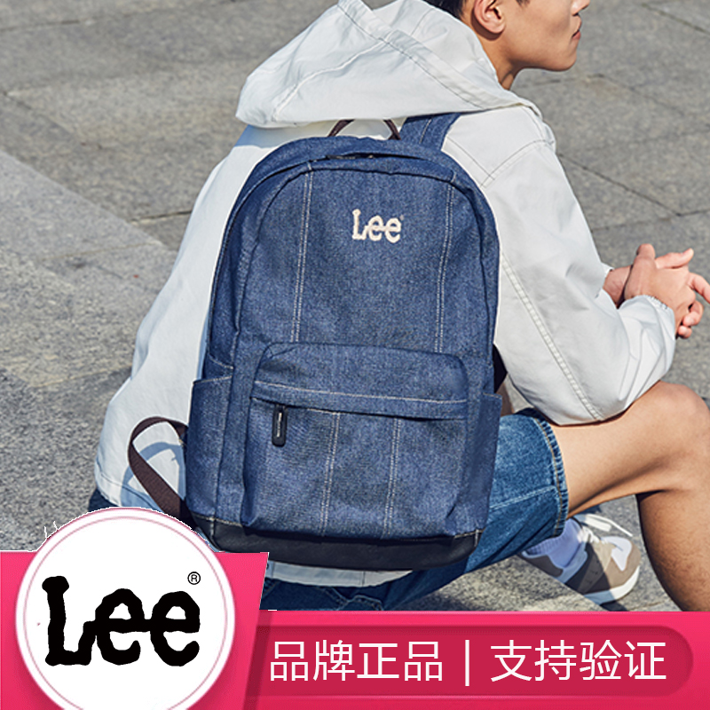 Lee书包通勤牛仔布双肩包