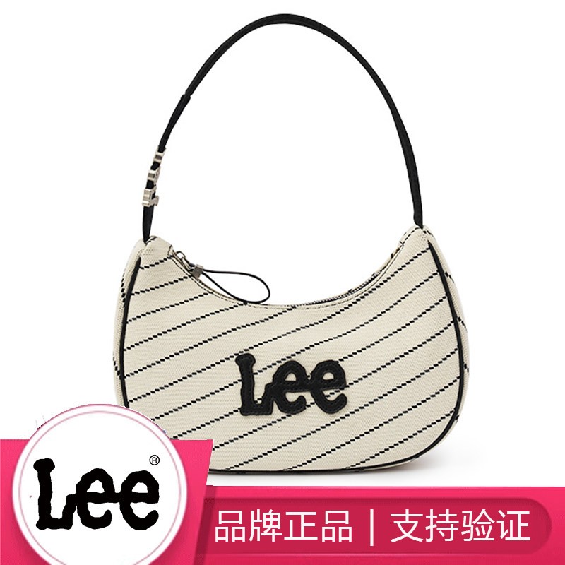 Lee 女新款牛仔帆布腋下包单肩手提法棍月牙包新月通勤包图片