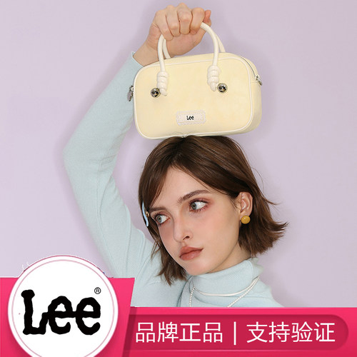 Lee女迷你波士顿保龄球包手提包单肩斜挎包可爱少女化妆包手机包