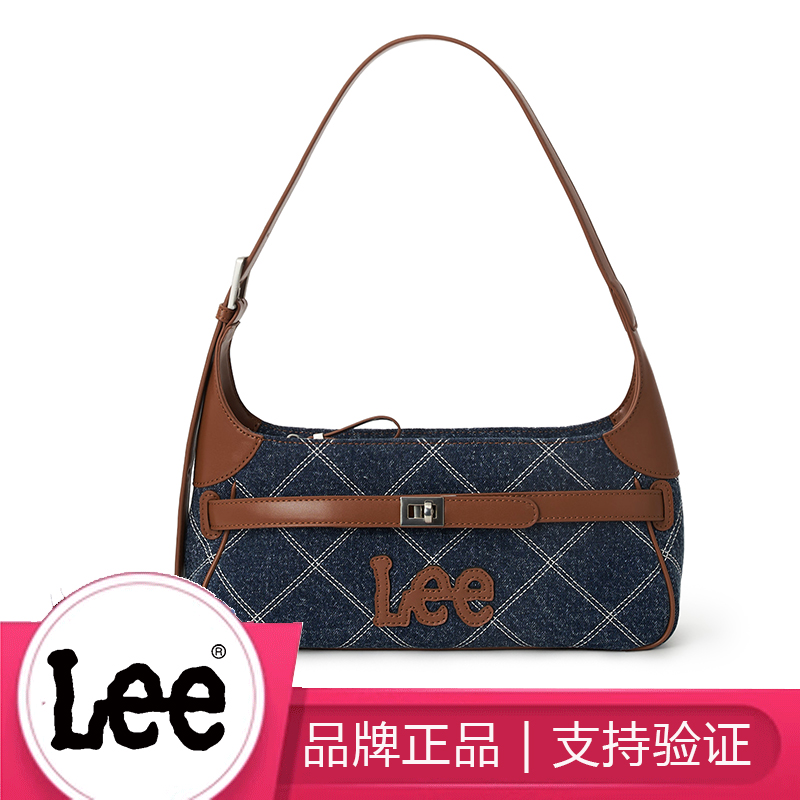Lee 女牛仔帆布腋下包单肩手提月牙包新月通勤包法棍包