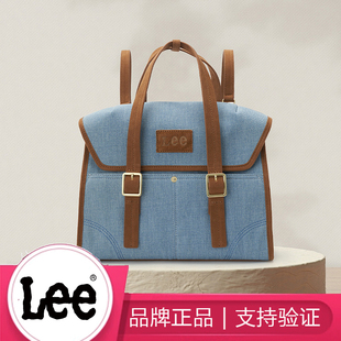 Lee男女牛仔帆布托特包双肩包通勤初高中大学生书包背包妈咪包
