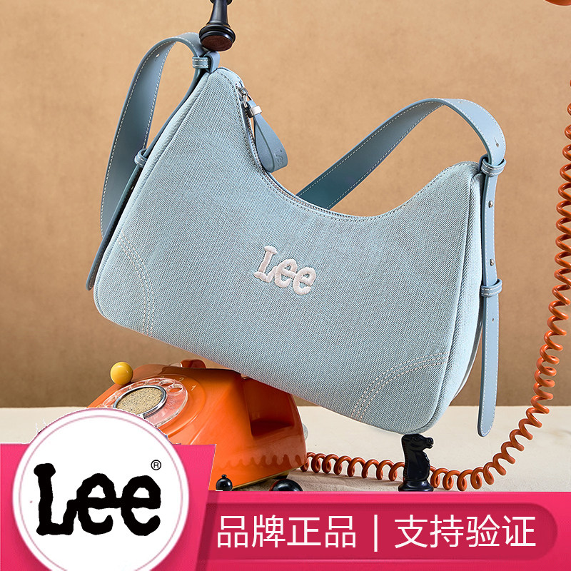 Lee 女牛仔帆布腋下包hobo月牙新月包饺子包上课通勤包流浪包,箱包皮具/热销女包/男包,腋下包,淘宝优惠券,粉丝福利购,淘宝优惠卷