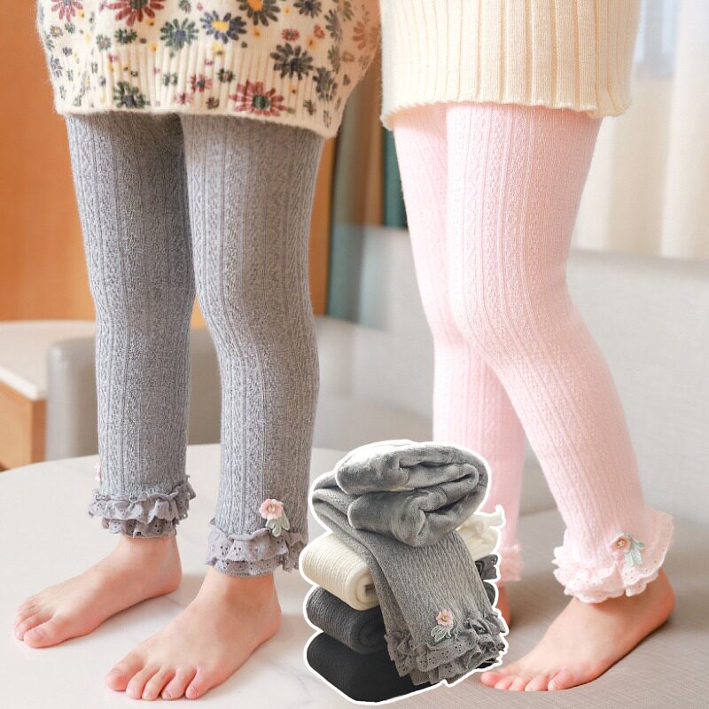 婴儿加绒打底裤秋冬季宝宝大PP加厚外穿女童保暖儿童棉裤白色长裤