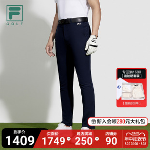 2024夏新款 FILA 梭织长裤 GOLF斐乐男士 基础简约高尔夫运动直筒裤