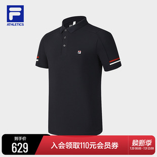 网球运动上衣 FILA斐乐官方男子大满贯polo短袖 POLO衫 2025秋季 新款